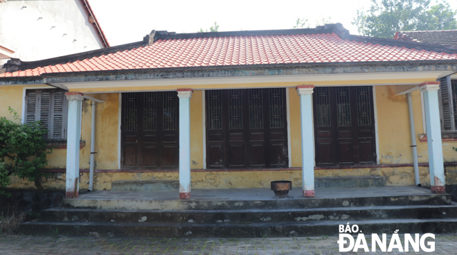 Ngôi nhà cổ của bà Đặng Thị Túy Phong (thôn Túy Loan, xã Hòa Phong). Ảnh: NGỌC HÀ