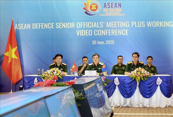 Trung tướng Vũ Chiến Thắng, Cục trưởng Cục Đối ngoại, Bộ Quốc phòng Việt Nam, Trưởng ADSOM WG Việt Nam chủ trì hội nghị. 