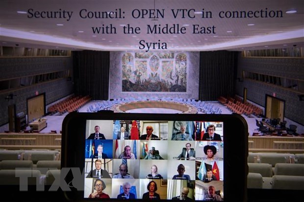 Delegates discuss at UN Security Council's regular briefing on Syrian issue (Source: VNA)
