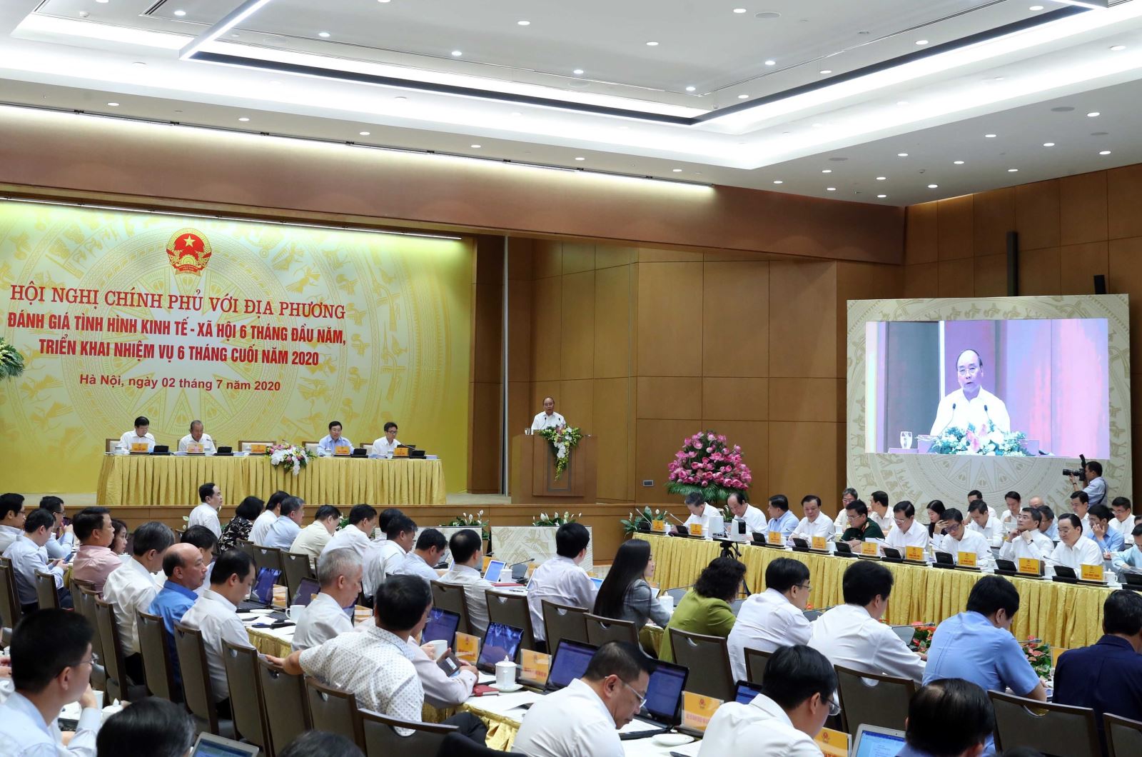 Thủ tướng Nguyễn Xuân Phúc phát biểu tại Hội nghị. Ảnh: Thống Nhất/TTXVN