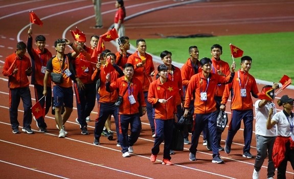 The Vietnamese delegation at SEA Games 30 (Photo: qdnd.vn)