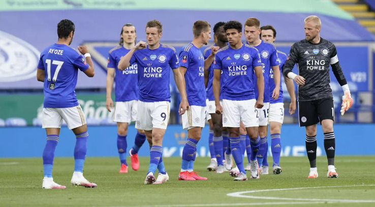 Leicester chỉ giành 2 điểm sau 4 vòng đấu kể từ thời điểm Ngoại hạng Anh trở lại sau dịch Covid-19. Ảnh: DM