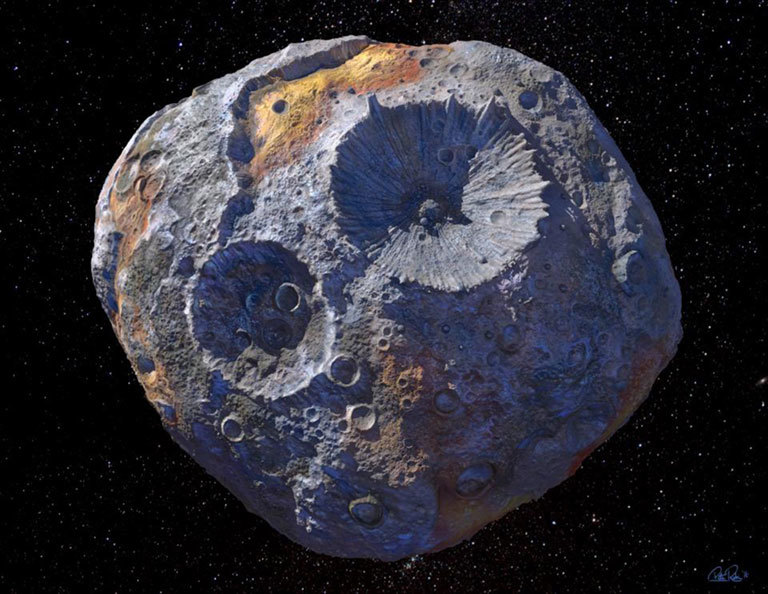 Đồ họa hình dung về thiên thạch Psyche 16. Ảnh: NASA