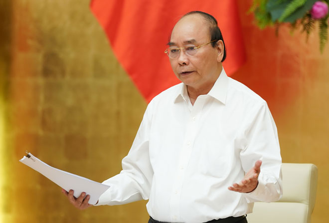 Thủ tướng Nguyễn Xuân Phúc phát biểu khai mạc hội nghị. Ảnh: Chính phủ