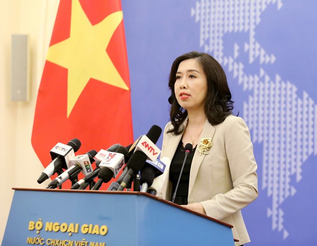Foreign Ministry Spokeswoman Le Thi Thu Hang speaks at the regular press conference on July 16 (Photo: VNA)