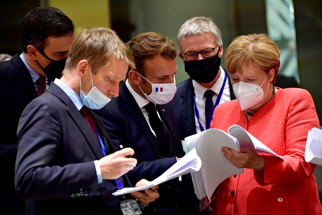 Các nhà lãnh đạo tham dự hội nghị thượng đỉnh EU ở Brussels. Ảnh: AFP/Getty Images