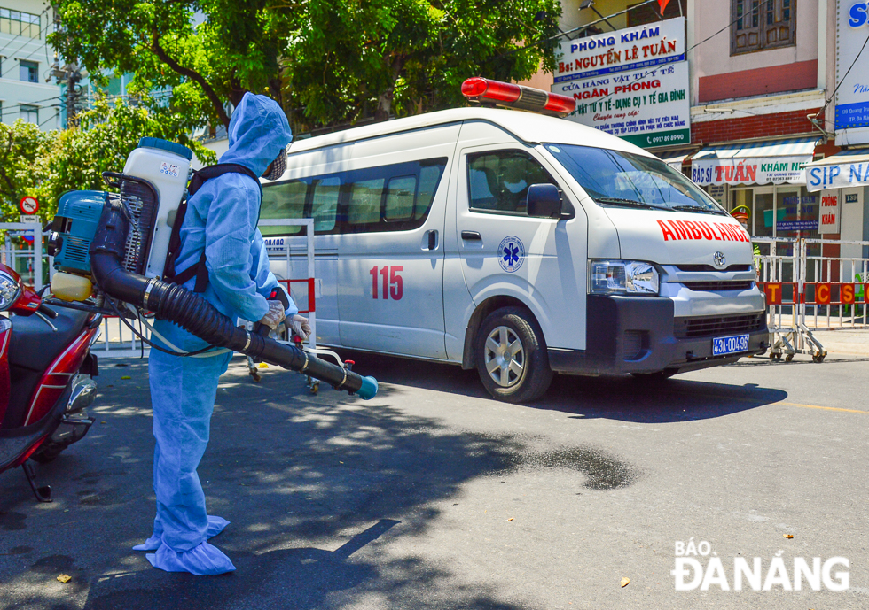 All vehicles are sprayed with disinfectant chemicals before entering or leaving isolated sites