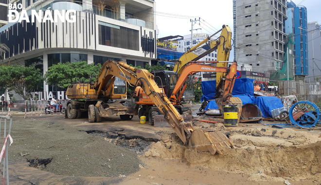 The drainage system under the Da Nang Sustainable Development Project has been suspended