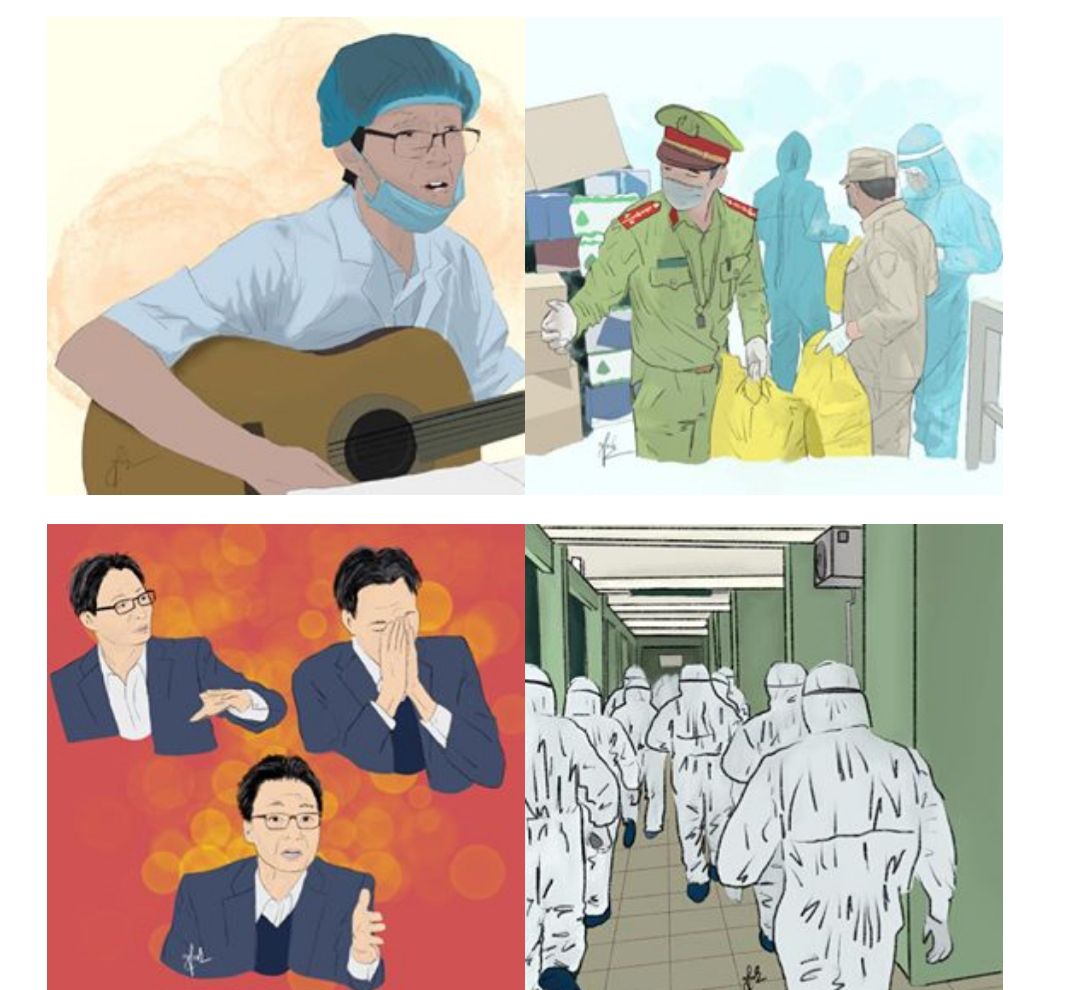 Một số bức vẽ của sinh viên Nguyễn Minh Anh.