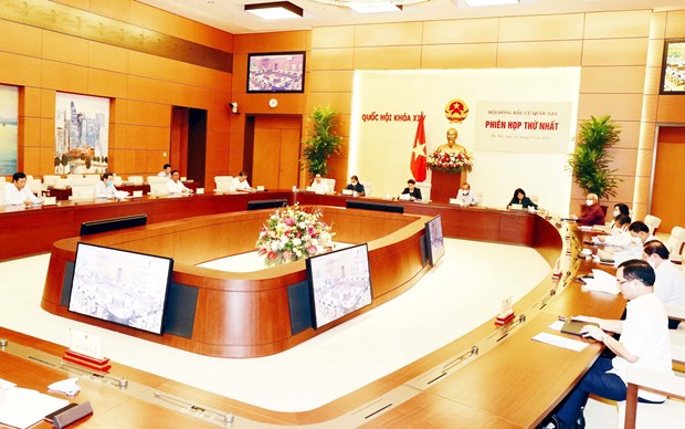 The first meeting of the National Election Council on August 3 (Photo: VNA)