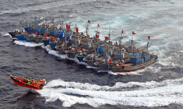 Các tàu cá Trung Quốc. (Ảnh: AFP)