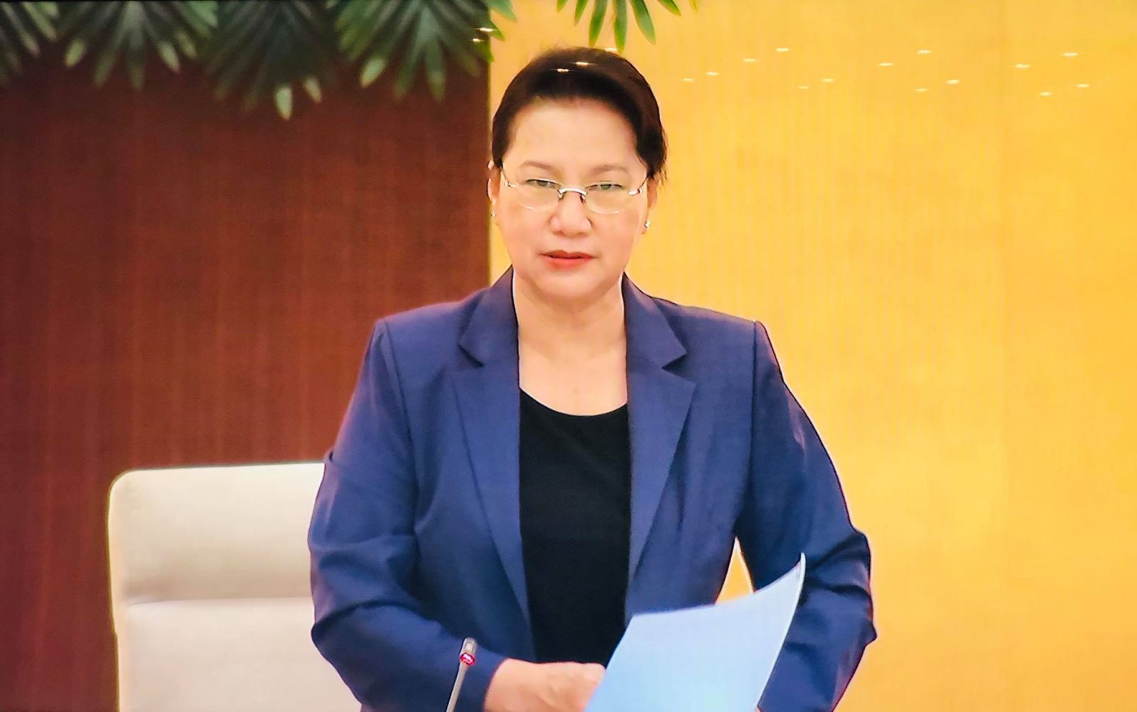 Chủ tịch Quốc hội Nguyễn Thị Kim Ngân phát biểu khai mạc Phiên họp 47 của Ủy ban Thường vụ Quốc hội.