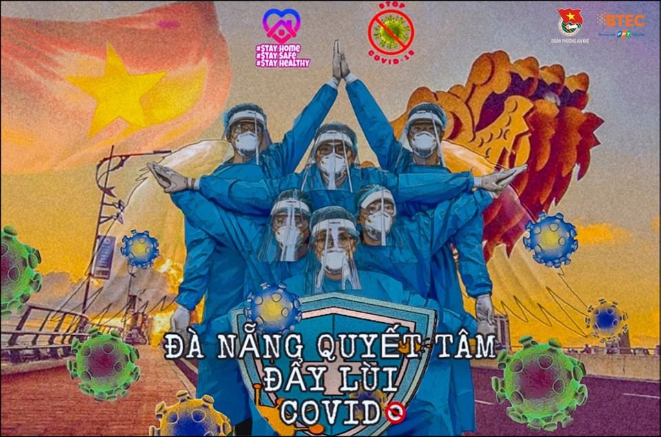 ‘Nhung Anh Hung Tham Lang’ (Silent heroes in the fight against coronavirus) work by Nguyen Van Tuan