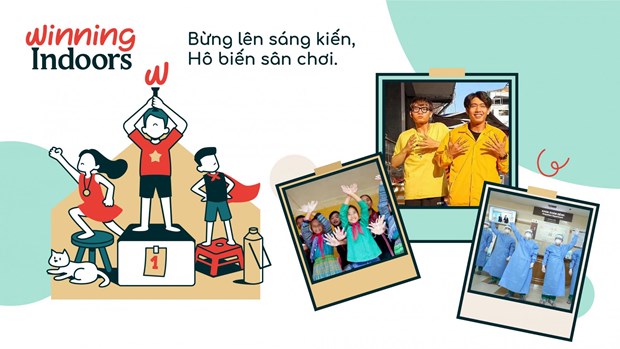 UNESCO and UNICEF, with support from the Australian Embassy in Vietnam, launch a campaign called “Winning Indoors” for Vietnamese children and their families to find fun ways to stay happy and healthy while at home. (Photo: UNICEF)