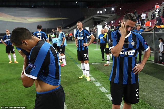Nỗi thất vọng của các cầu thủ Inter Milan