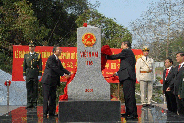 Khánh thành cột mốc 1116 tại Cửa khẩu quốc tế Hữu Nghị, Lạng Sơn (Ảnh:biengioilanhtho.gov.vn)