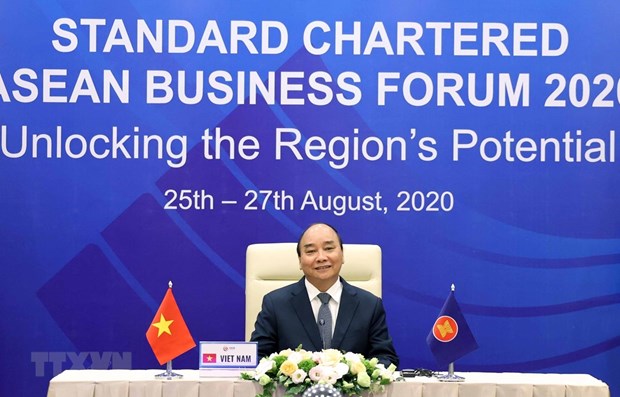 Prime Minister Nguyen Xuan Phuc, ASEAN Chair 2020, at the event (Photo: VNA) 