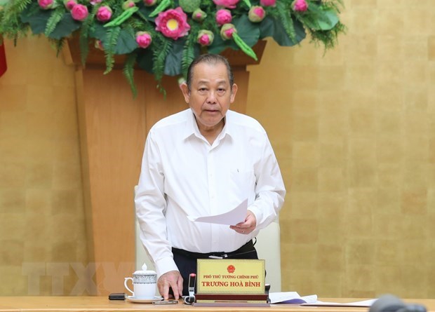 Permanent Deputy Prime Minister Truong Hoa Binh speaks at the event (Photo: VNA)