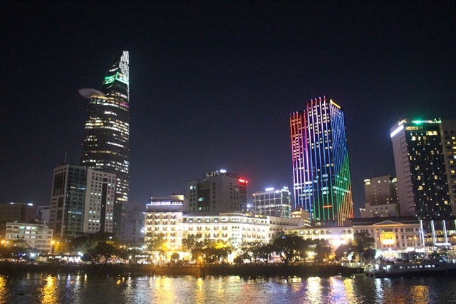 A view of HCM City at night from the Saigon River is among short tours offered by many travel companies on the occasion of National Day, September 2. VNA/VNS Photo Nguyễn Hoàng