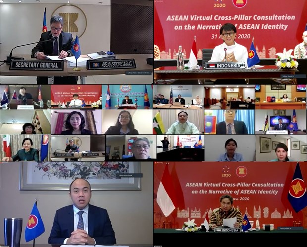 The virtual consultation on the Narrative of ASEAN Identity on August 31 (Photo: asean.org)