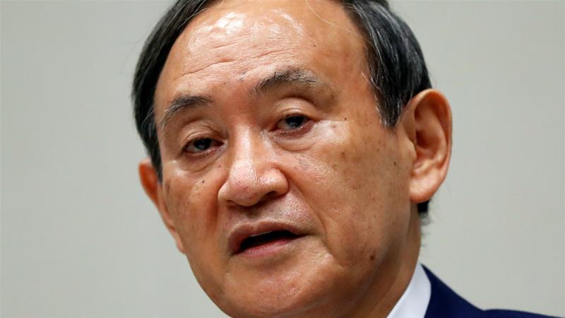 Ông Yoshihide Suga phát biểu tại cuộc họp báo hôm 2-9 tại Tokyo, thông báo ý định tranh cử. Ảnh: Reuters