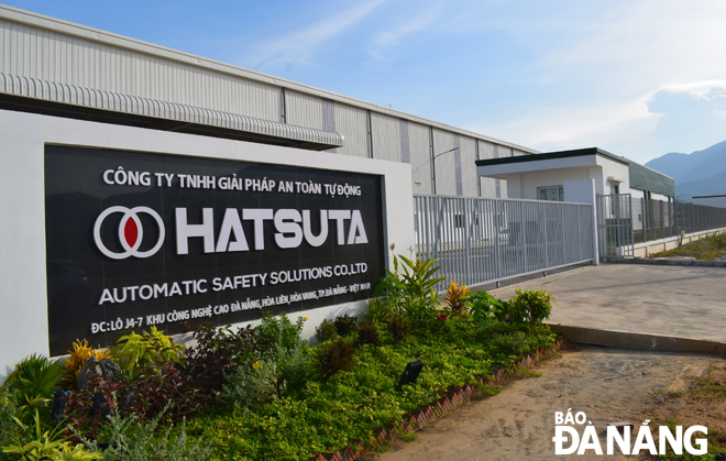 Projects operating in the Da Nang Hi-tech Park are expected to give a boost to the city’s industrial production.  In the picture is a view of the Hatsuta Automatic Safety Solutions Co., Ltd. in the park