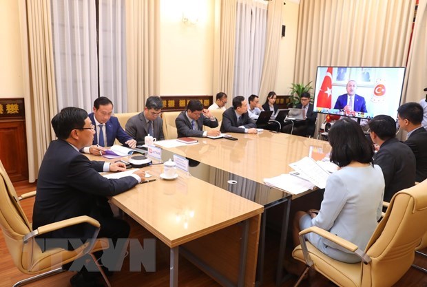 Deputy Prime Minister and Foreign Minister Pham Binh Minh attends the virtual conference of the Group of 20 (G20) foreign ministers. (Photo: VNA)