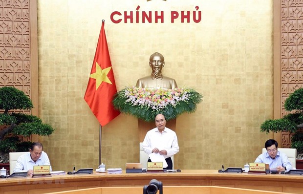 Prime Minister Nguyen Xuan Phuc (middle) at the event (Photo: VNA)