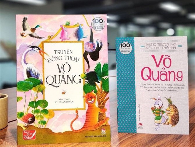 Themes of friendship, love and dreams, with highlights about Vietnamese culture and lifestyle, are featured in children's books by the late author Võ Quảng, a leading writer of contemporary literature. His books have been reprinted by the Kim Đồng Publishing House to celebrate the author’s 100th birthday anniversary. — Photo courtesy of the publisher