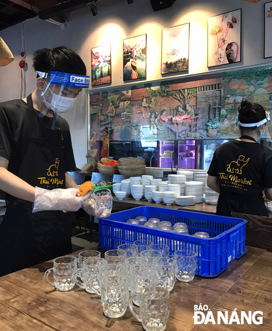Preparatory work in progress at the Thai Market Restaurant at 43 Binh Minh 5 Street, Hai Chau District