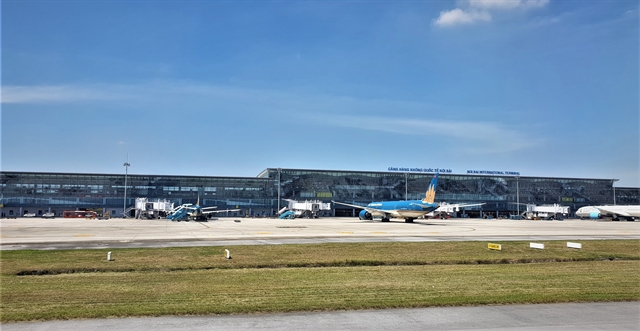 The Noi Bai International Airport in Ha Noi