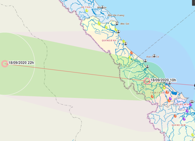 The expected track of the tropical depression (Source: The Central Steering Committee for Natural Disaster Prevention and Control)