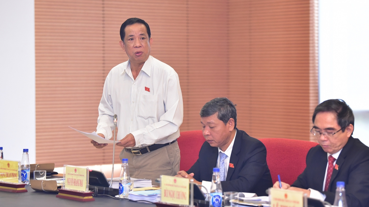 Phó Chủ nhiệm Uỷ ban về các vấn đề xã hội Đặng Thuần Phong - đại diện cơ quan thẩm tra dự án luật phát biểu