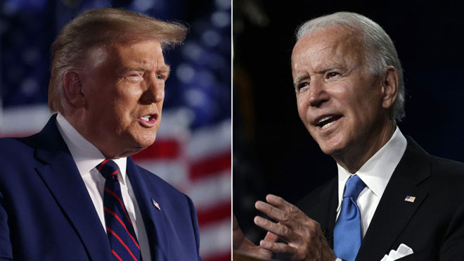 Ông Donald Trump (trái) và ông Joe Biden sẽ tham gia tổng cộng 3 cuộc tranh luận trực tiếp trên truyền hình trước ngày bỏ phiếu quốc gia 3-11. Cuộc tranh luận ngày 29-9 là lần “so găng” đầu tiên. 			             Ảnh: Getty Images