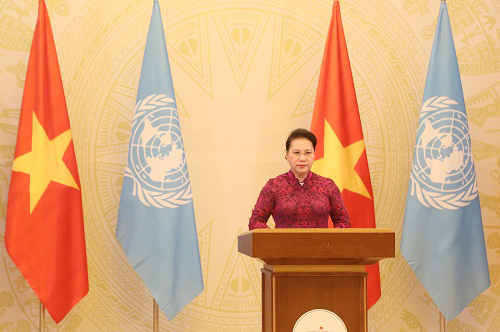 Chủ tịch Quốc hội gửi thông điệp tới phiên cấp cao kỷ niệm 25 năm Hội nghị Thế giới về phụ nữ
