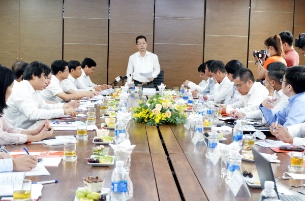 Standing Vice Secretary of the municipal Party Committee Nguyen Van Quang speaks at the meeting (Photo: danang.gov.vn)