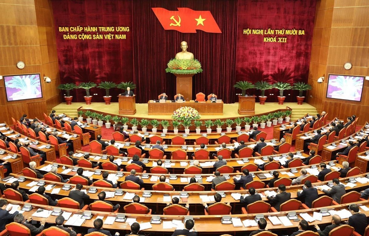 An overview of the opening of the 13th session of the 12th Party Central Committee (Photo: VNA)