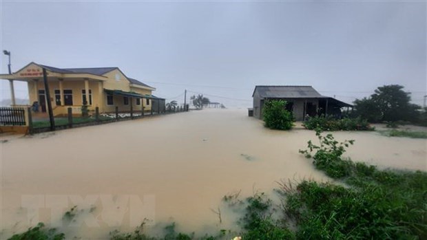 Flood in Cam Lo district of Quang Tri (Source: VNA)