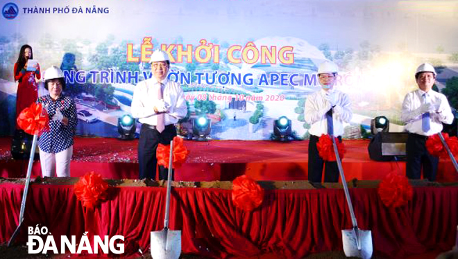 The groundbreaking ceremony for the APEC Park expansion project