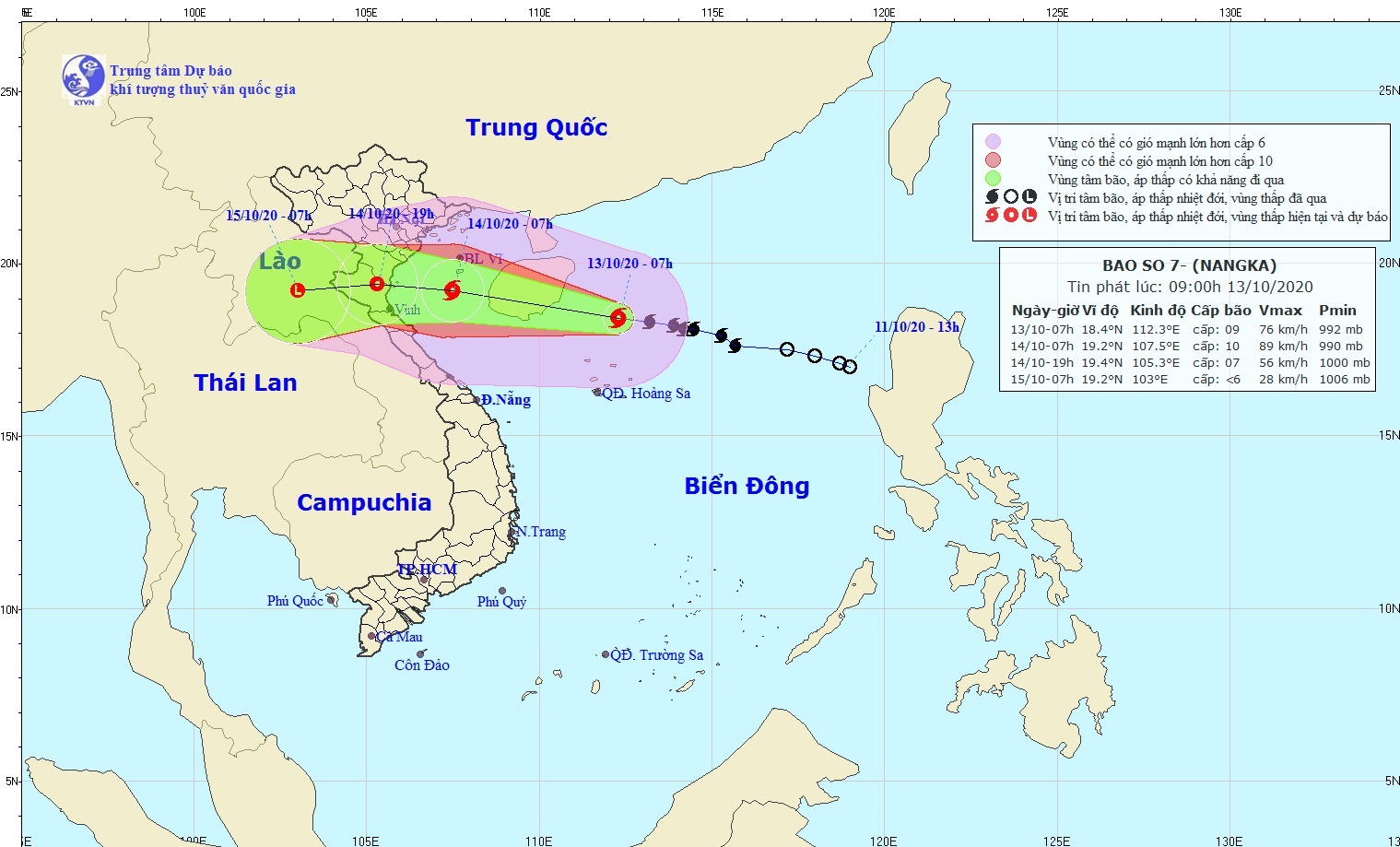 The expected track of the incoming storm Nangka (Source: The National Centre for Hydro-Meteorological Forecasting)