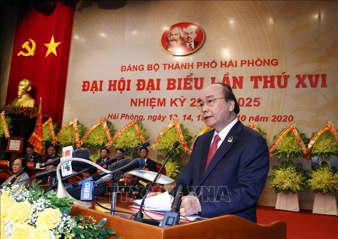 Thủ tướng Nguyễn Xuân Phúc phát biểu chỉ đạo Đại hội. Ảnh: Thống Nhất/TTXVN