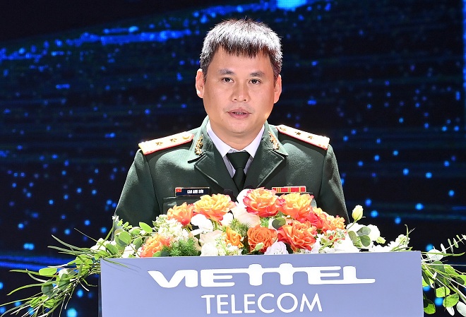Ông Cao Anh Sơn, Tổng Giám đốc Viettel Telecom phát biểu tại Lễ kỷ niệm.