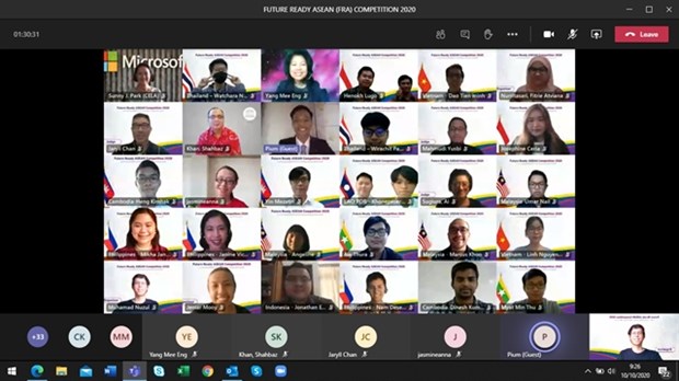 The final round of the Future Ready ASEAN 2020 contest was held virtually on October 10. (Photo: VNA)