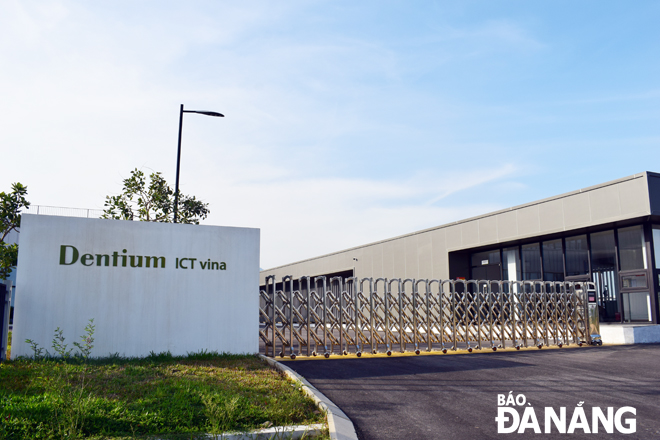 A close view of the South Korea- invested Dentium ICT Vina in the Da Nang Hi-Tech Park