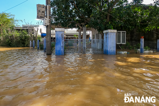 The water still receding slowly