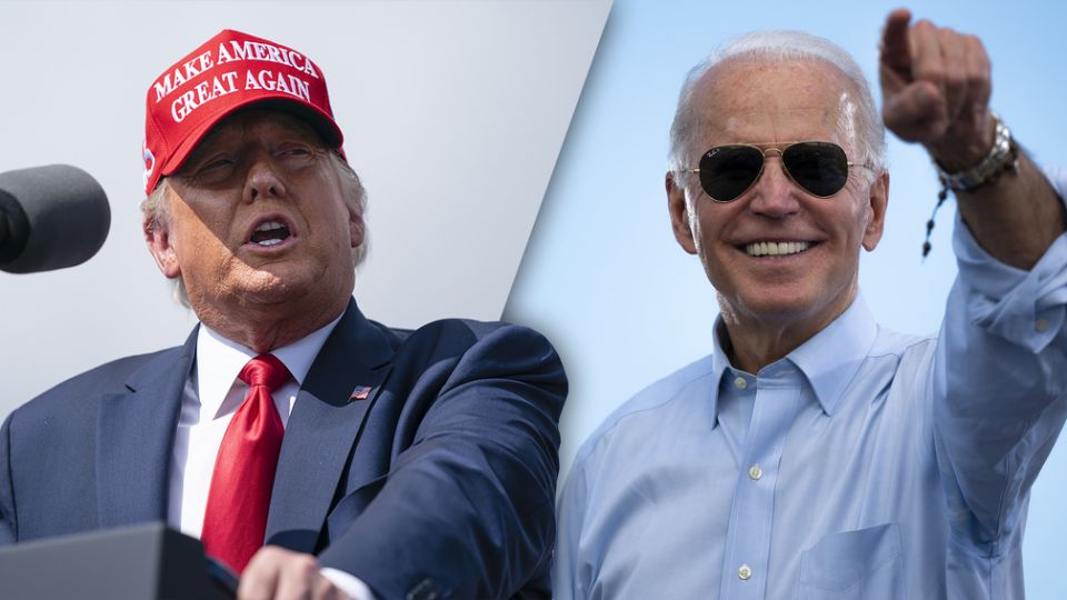 Tổng thống Mỹ Donald Trump (trái) và ứng cử viên Joe Biden đều có chiến dịch vận động ở bang Florida ngày 29-10.      Ảnh: AFP/Getty Images