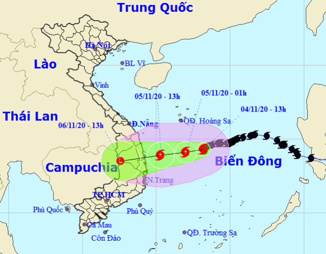 Lũ trên các sông từ Quảng Nam đến Phú Yên có khả năng lên mức báo động 3