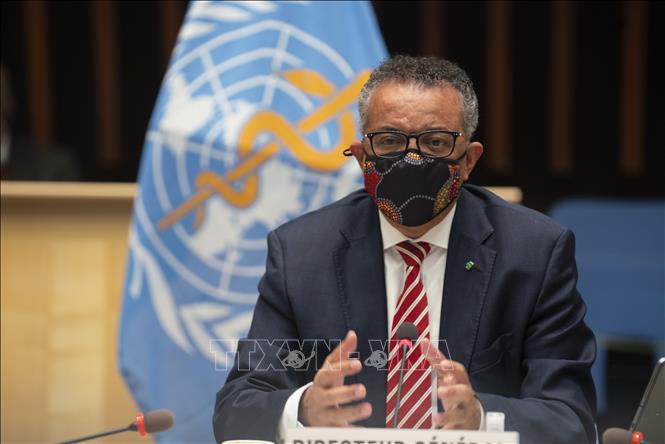 Tổng giám đốc Tổ chức Y tế thế giới (WHO) Tedros Adhanom Ghebreyesus phát biểu tại Geneva, Thụy Sĩ ngày 5/10. Ảnh: AFP/TTXVN