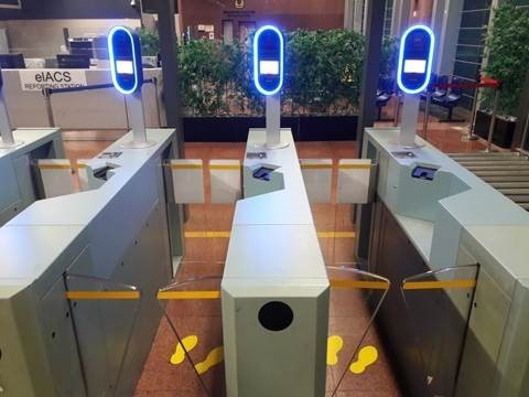 Biometric marker system at Tuas Checkpoint (Source: ica.gov.sg)