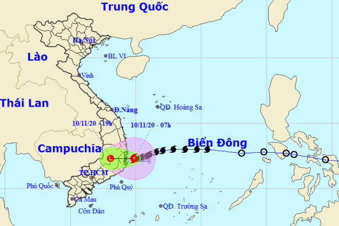 Etau storm tracking map (Photo: NCHFM)